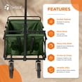 thumbnail image 2 of Seina 150lb Capacity Collapsible Steel Outdoor Utility Wagon Cart, Green, 2 of 6