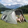 thumbnail image 4 of Costway Inflatable Camping Tent with Screened Porch, Mesh & Transparent Windows, Door, 4 of 10