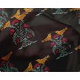 thumbnail image 4 of oneOone Silk Tabby Fabric Bird & Tree Block Printed Craft Fabric BTY 42 Inch Wide, 4 of 4