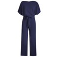 thumbnail image 4 of Coloody Women's Scoop Neck Jumpsuit, Solid, Plus Size, 4 of 5