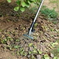 thumbnail image 3 of TopLLC Tools Retractable Garden Deciduous Rake Rake Garden Rake Stainless Steel Round Head Grass Rake Deciduous Rake Garden Tools leaf rake, 3 of 3