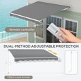thumbnail image 4 of Outsunny 10' x 8' Electric Retractable Awning w/ Remote Controller, Grey, 4 of 10