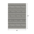 thumbnail image 3 of Mainstays Indoor Modern Tribal Geometric Machine-Tufted Black and White Area Rug, 5' x 7', Machine Washable, Non-Skid Backing, 3 of 5