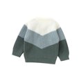 thumbnail image 2 of Faithtur Baby Knit Sweaters Cute Long Sleeve Round Neck Contrast Color Pullover Tops Toddler Sweatshirts, 2 of 9