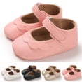 thumbnail image 4 of MEZZALL Spring Children Baby Newborn Shoes Girls Round Toe Lightweight Comfortable Solid Color Simple Hook Loop Versatile Footwear, Gold, 6-12 Months, 4 of 8