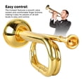 thumbnail image 4 of C Key Trumpet, Bb Trumpet C Trumpet Military Style Brass Beginner Instrument with Smooth Valve System for Orchestra Marching Band, 4 of 7