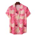 thumbnail image 5 of Chemise en Denim Homme Décontractée Boutons Plage Imprimé Floral Non Positionné Col Rabattu Chemise à Manches Courtes Blouse, 5 of 5