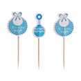 thumbnail image 4 of 18Pcs Boy Type Kids Birthday Cute Cupcake Toppers Baby Shower Cake Decorations (Blue), 4 of 5