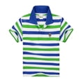 thumbnail image 1 of Polos pour Petits Garçons Chemises Rayées pour Garçons Chemises d'Uniforme pour Garçons Chemise à Manches Courtes Chemises de Rugby Tenue pour Garçons 5-6 Ans, 1 of 2