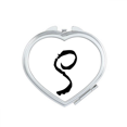 thumbnail image 1 of Greek Alphabet Rho Black Outline Mirror Travel Magnification Portable Handheld Pocket Makeup, 1 of 3