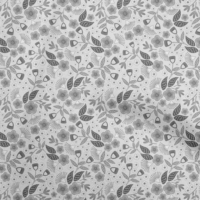 oneOone Silk Tabby Gray Fabric Floral Sewing Craft Projects Fabric Prints By Yard 42 Inch Wide