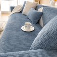 thumbnail image 5 of Nvzi Soft Chenille Sofa Couch Cover Solid Color Striped Weave Textured Sectional Couch Covers Washable Anti-Slip Sofa Slipcover for Dogs Pet, 1 Piece/Not All Set (Blue,27"x27"), 5 of 5