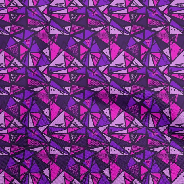 oneOone Polyester Spandex Tissu Violet Abstractions Matériel de Couture Tissu Imprimé au Mètre 56 Pouces de Large