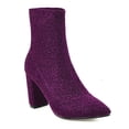 thumbnail image 3 of Womens Fashion Leopard Print Pullover Boots Socks Boots Ankle Boots, 3 of 9
