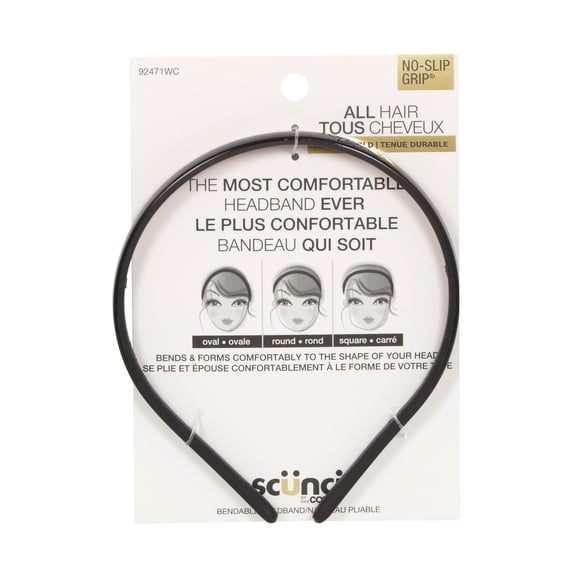 Scunci 1Pk Bendable Headband, Most Comfortable Adjustable Headband Ever