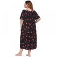 thumbnail image 4 of Chemise de Nuit Douillette à Manches Courtes pour Femmes, Encolure Carrée, Imprimée, Grande Taille, Robes de Maison pour Femmes TG-4TG, 4 of 5