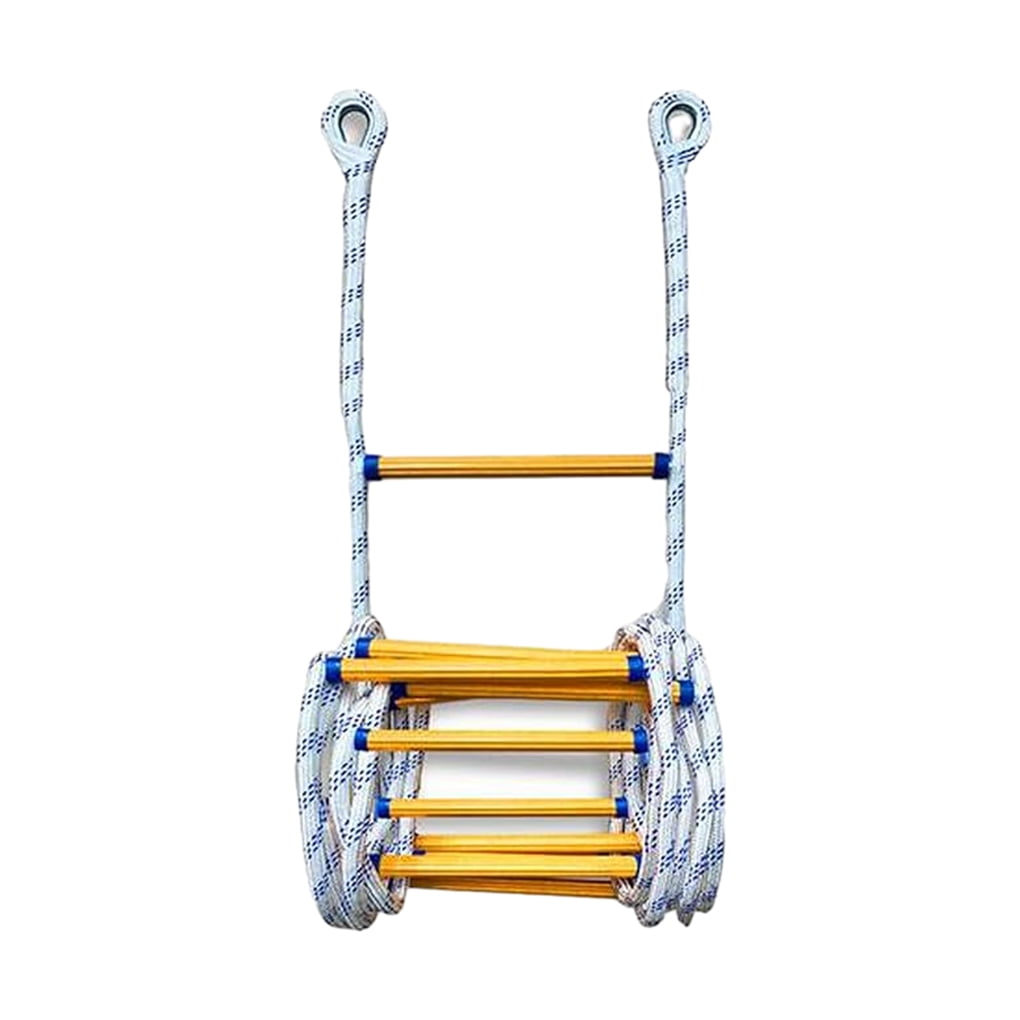 mmirethe Unbreakable Fire Escape Ladder With Non-shedding Neat Look Small Occupation Ladder Safety Rope