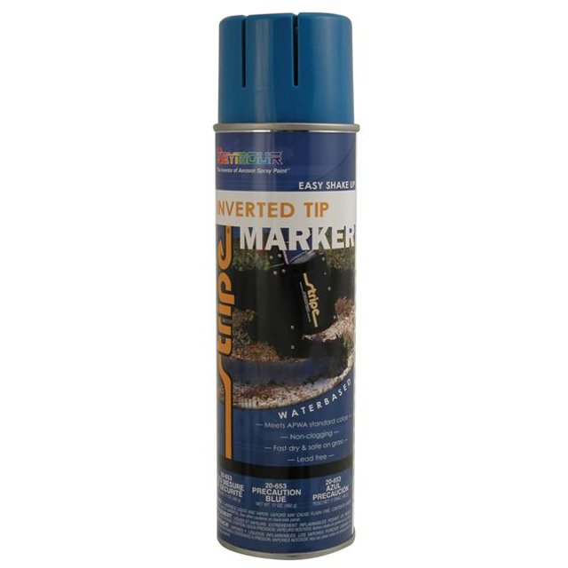 Seymour SM20-653 20 oz Peinture de Marquage à Pointe Inversée, Bleu Précaution