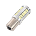 thumbnail image 2 of 4X BA15S 12V White LED Sidelight Indicator Car Light Bulb 1156 P21W Silver 33-LED, 2 of 8