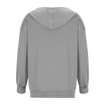 thumbnail image 5 of TIMIFIS Womens Long Sleeve Hooded Sweatshirt Hoodies Zip Up Track Jacket with Pockets-White-MFall, 5 of 5