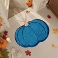thumbnail image 2 of Deeceymbur Halloween Fall Pumpkin Shape Bath Floor Mat 23.62x15.75 Inch Blue Plush Rug Non-slip Washable Absorbent Floor Doormat for Thanksgiving Hotel Decor, 2 of 6