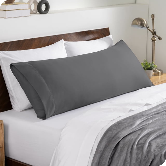 Bare Home Body Pillowcase - Envelope Closure - Ultra Soft - Double Brushed - Gray