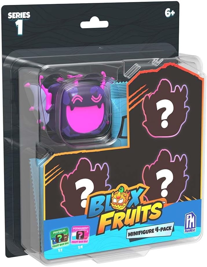 Blox Fruits Mystery Series Mini Figure Set - 4pk - Includes DLC code- By Phat Mojo toys