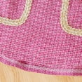 thumbnail image 4 of dmqupv Baby Outfit Baby Girl Summer Clothes Ruffle Short Sleeve Ribbed Romper Plaid Pattern Skirt With Headband Hot Pink,Size for 2-3 Years, 4 of 8