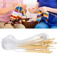 thumbnail image 3 of Circular Needle Yarn Tube Bleach Loop Knitting Accessories Crochet Cushions Needles Double End Color Sewing Sweater Set 12Pcs Bamboo Hooks, 3 of 7