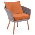 thumbnail image 4 of Vargottam Outdoor Deep Seat Patio Cushions Set 2pcs Seat Set All Weather Replacement Cushion Patio Seat And Back Cushion Set 25"x25"x5" Inches-Coral Orange, 4 of 9