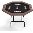 thumbnail image 2 of Royalbelle Professional Foldable Octagon Poker Table for 8 Players, Black Felt, 2 of 8