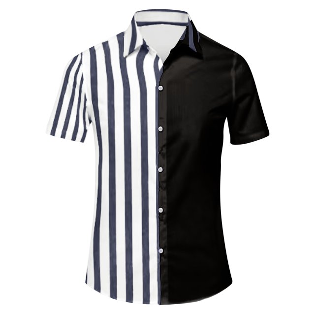 Birdeem Chemise à Manches Courtes pour Hommes, Confortable et Respirante, Col Rabattu