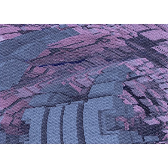 Ahgly Company Machine Washable Indoor Rectangle Transitional Periwinkle Purple Area Rugs, 5' x 8'