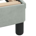thumbnail image 5 of vidaXL Bed Frame with Headboard Light Grey 152x203 cm Velvet, 5 of 5