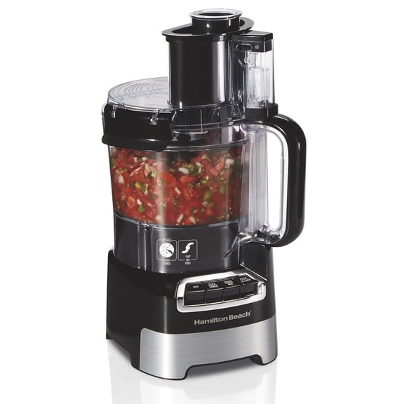 Hamilton Beach Robot culinaire Stack & Snap 10 tasses, 450 watts, 2 vitesses, noir, 70723C