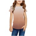 thumbnail image 2 of Plebaso T-Shirt à Manches Courtes pour Bébés Garçons Filles, Couleur Dégradée, Col Rond, Haut, Vêtements d'Été pour Bébé, 2 of 3