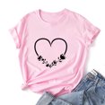 thumbnail image 4 of Dealovy T-Shirts de la Saint-Valentin pour Femmes Col Rond Été Hauts Unis Décontractés Manches Longues T-Shirts Graphiques Cœur, 4 of 7