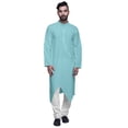 thumbnail image 1 of Atasi Cotton Long Kurta For Men Designer Clothing Button Down Solid Ethnic Kurtas, 1 of 4