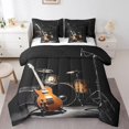 thumbnail image 1 of Erosebridal 3D Guitar Bedding Sets Twin Size, Pop Music Comforter Sets with Sheets, Musical Instrument Decor, 7pcs, 1 of 5
