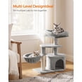 thumbnail image 2 of FEANDREA Cat Tree, Small Cat Tower, Cat Condo, Kitten Activity Center with Scratching Post, 2 of 7