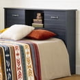 thumbnail image 1 of South Shore Asten Full Bookcase Headboard with Storage and Sliding Doors, in Blueberry, 1 of 12