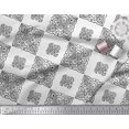 thumbnail image 2 of Soimoi Velvet Fabric Floral Block Printed Craft Fabric by The Yard 58 Inch Wide, 2 of 3