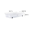 thumbnail image 4 of Rubbermaid Under the Bed Wheeled Storage Box, 68 Qt, Pack of 2, Wheeled Plastic Under Bed Storage Containers with Dual-Hinged Lids and Sturdy Wheels, Visible Organization for Tight Spaces, 4 of 15