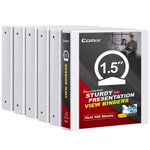 COMIX Sturdy 3 Ring Binder 1.5 inch with Clear View Cover, 1-1/2" Round Ring View Binder, PVC-Free, 300 Sheets Capacity of US Letter Size Paper, Office &iuml;&#2013265922