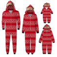thumbnail image 3 of Liquidation de Noël Ensemble Parent-Enfant Chaud Halloween Imprimé Vêtements de Maison Pyjamas à Capuche Combinaison Enfants Pjs de Noël en Liquidation, 3 of 5