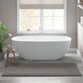 thumbnail image 1 of 24x60" 100% Cotton Tufted 3000 GSM Reversible Bath Rug Charcoal, 1 of 5