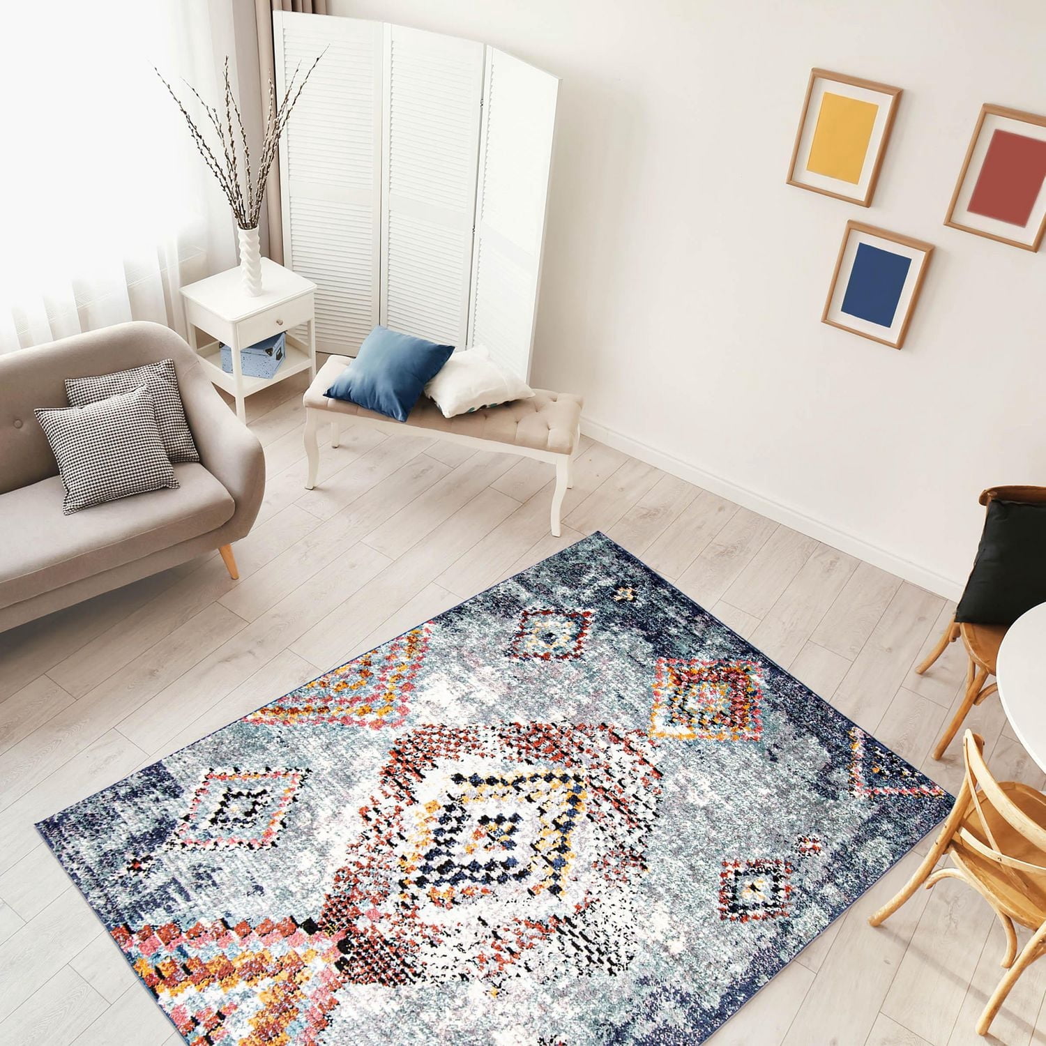ECARPET Morrocan Area Rug Ultra Soft & Plush Mosaique Collection