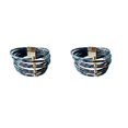 thumbnail image 3 of QualitChoice Bracelet Multi-layers Magnetic Buckle Leather Multi-colored Leopard Print Valentines Day Gifts Bracelets Hand Jewelry Blue 2Set, 3 of 6
