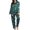 Point Vert Foncé-grand, variante sur Romacci Ensemble de Pyjama pour Femme à Manches Longues en Satin Doux, Col à Revers, Chemise Boutonnée, Pyjama de Nuit