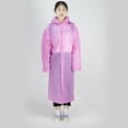 thumbnail image 2 of US Mens Womens Long Waterproof Jacket Rain Coat Hooded Button Raincoat Outdoor EVA One-Piece Raincoat, 2 of 5